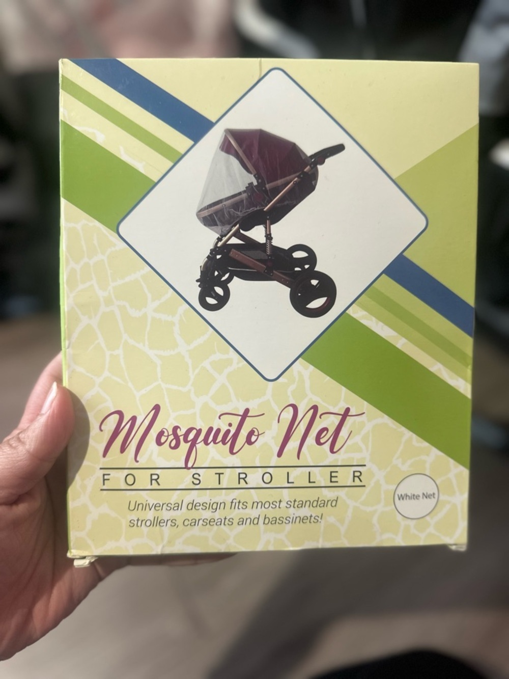 White Mosquito Net for Stroller - Universal Fit